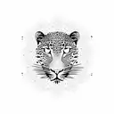 A volleyball with leopard print patterns tattoo design idea
