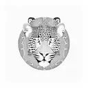 A volleyball with leopard print patterns tattoo design idea