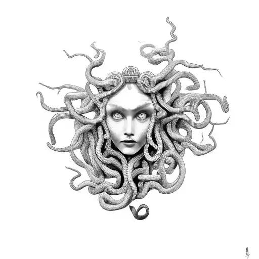medusa full body tattoo design idea