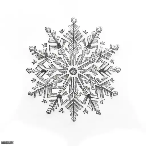 SNOWFLAKE tattoo design idea