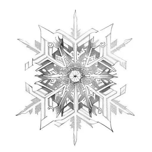 SNOWFLAKE tattoo design idea