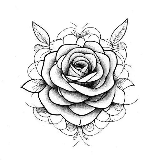 garden flower with the word worthy scripted on the stem tattoo design idea