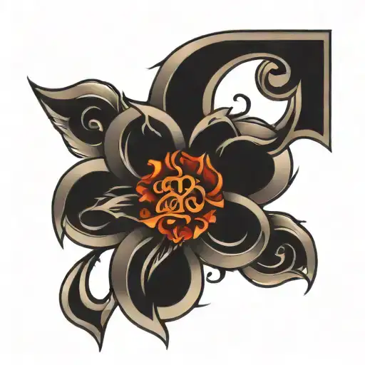 old English font ZMF tattoo design idea