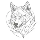 Angry Wolf tattoo design idea