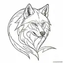 Angry Wolf tattoo design idea