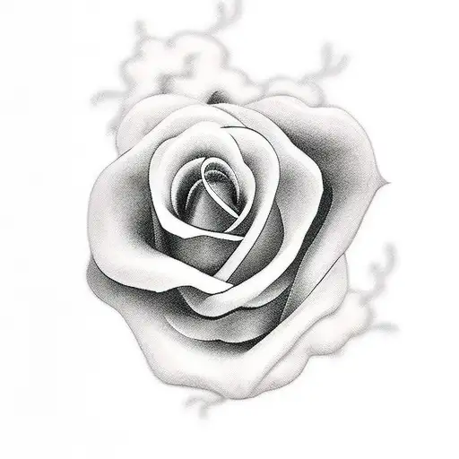 black and grey rose degger tattoo that would cover a 4x4 black tattoo tattoo design idea