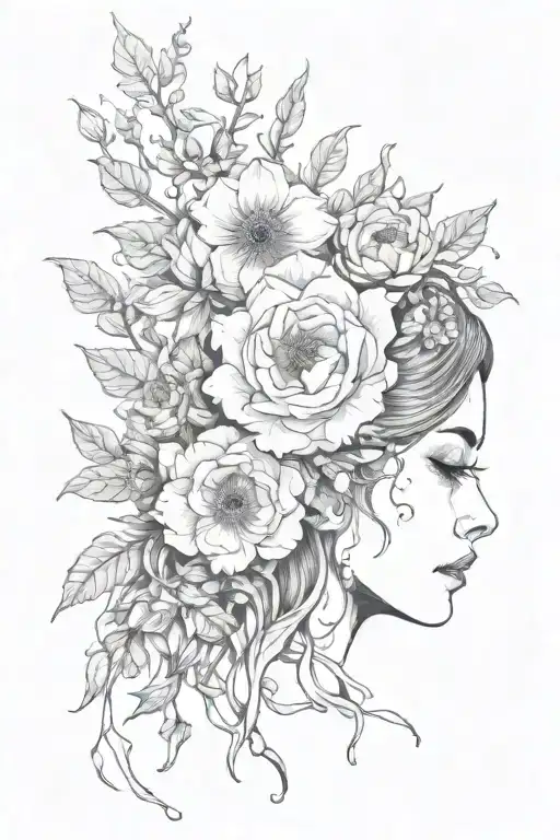 you'll find someone who grows flowers in the darkest parts of you. To heed when things get hard and don't you ever turn  tattoo design idea