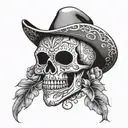 mexican skull chicano tattoo design idea