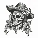 mexican skull chicano tattoo design idea