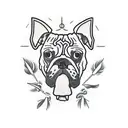 boxer and knofe tattoo design idea