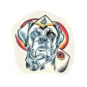 boxer and knife tattoo design idea