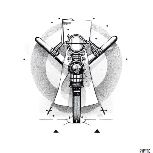 plane hippie nurse music tattoo design idea