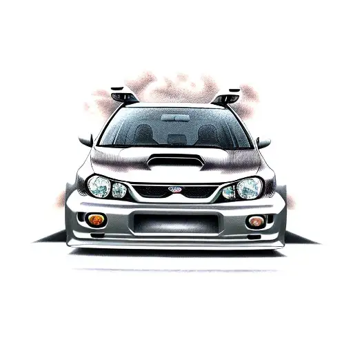 2002 wrx impreza car tattoo design idea