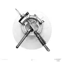 A revolver pistol morphing into a welding torch tattoo design idea