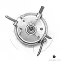 A revolver pistol morphing into a welding torch tattoo design idea