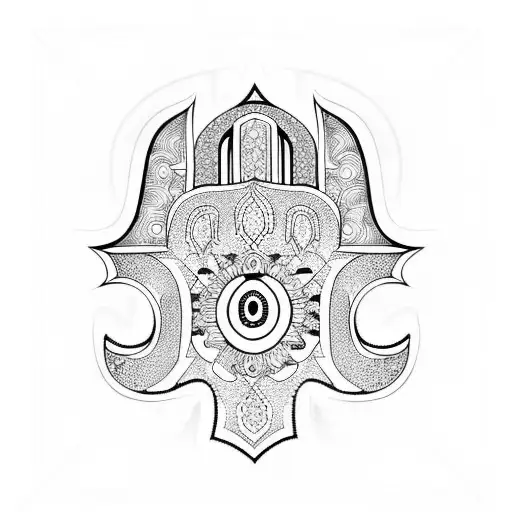 Hamsa Symbol tattoo design idea