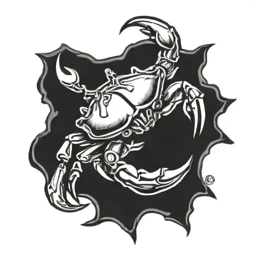 street pole with a crab the number 12 and snap on logo  tattoo design idea