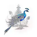 Peacock tattoo design idea