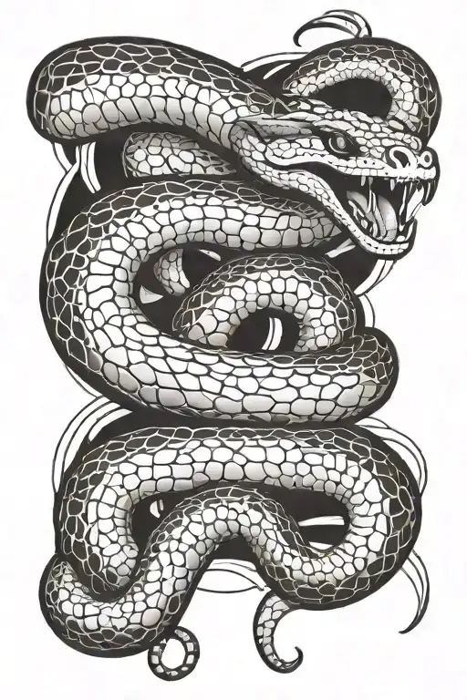 king cobra wrapped tattoo design idea