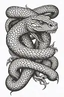 king cobra wrapped tattoo design idea