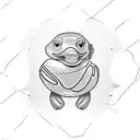 Rubber ducks tattoo design idea