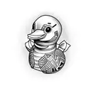 Rubber ducks tattoo design idea