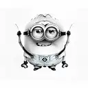 minion con brazo tatuado tattoo design idea