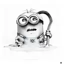 minion con brazo tatuado tattoo design idea