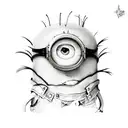 minion con brazo tatuado tattoo design idea