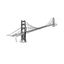 golden gate bridge tattoo design idea