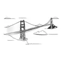 golden gate bridge tattoo design idea