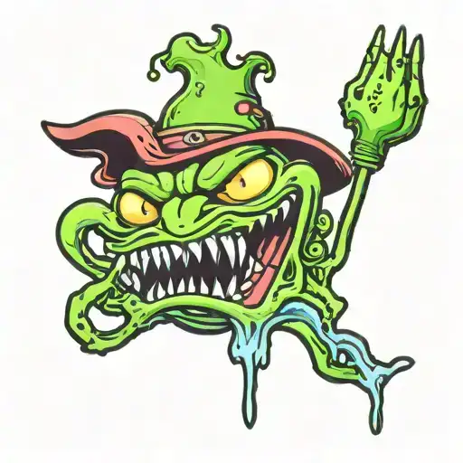 vision quest slime tattoo design idea