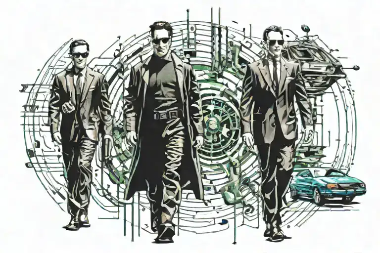 the matrix  tattoo design idea