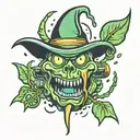 vision quest slime tattoo design idea