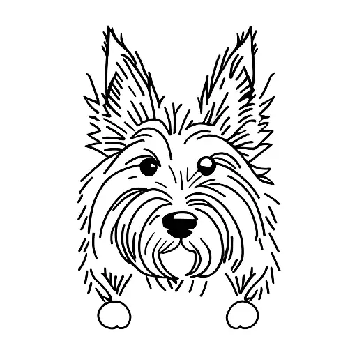 west highland white terrier and miniature schnauzer  tattoo design idea