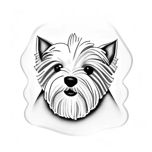 west highland white terrier and miniature schnauzer  tattoo design idea