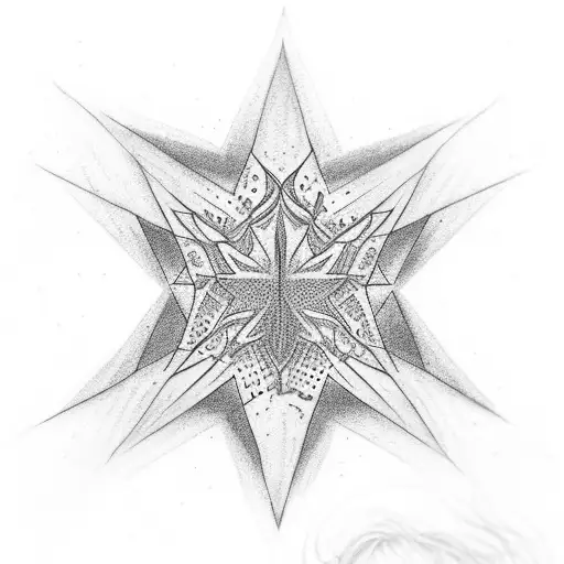 davids star tattoo design idea