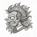 Eshay Simpsons tattoo design idea