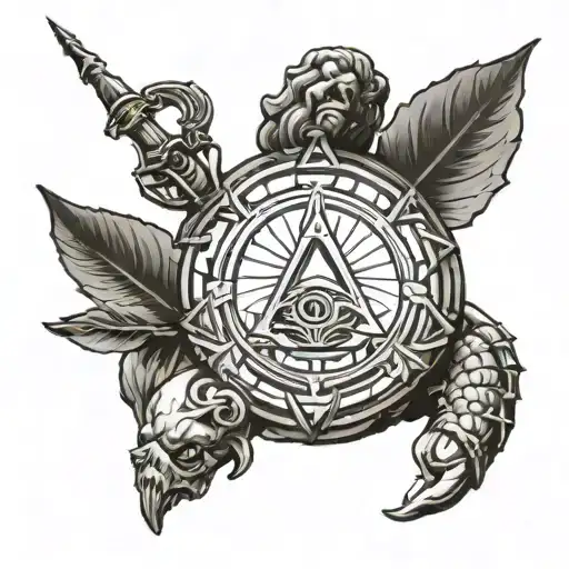 assassin's creed odyssey Poseidon  tattoo design idea