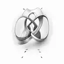 Infinity Symbol with lock and key tattoo design idea