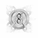 Infinity Symbol with lock and key tattoo design idea