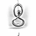 Infinity Symbol with lock and key tattoo design idea