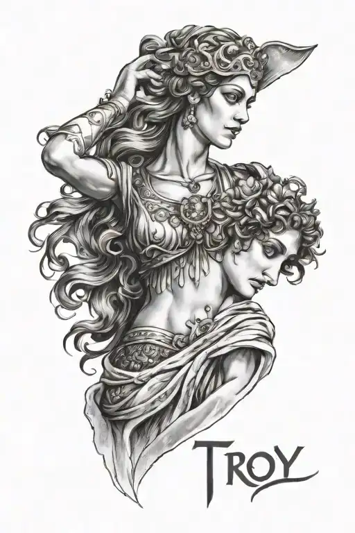 helen of troy tattoo design idea