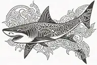 Polynesia sharks tattoo design idea