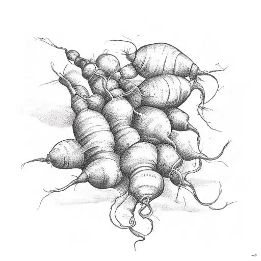 radish tattoo design idea