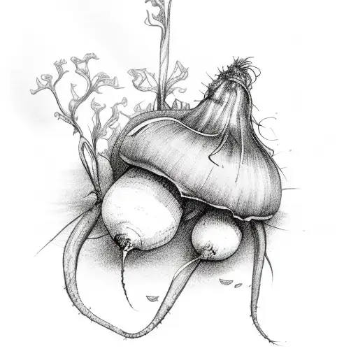 radish tattoo design idea