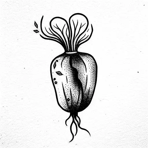 radish tattoo design idea