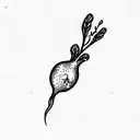 radish tattoo design idea