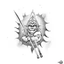 Sun Wukong tattoo design idea