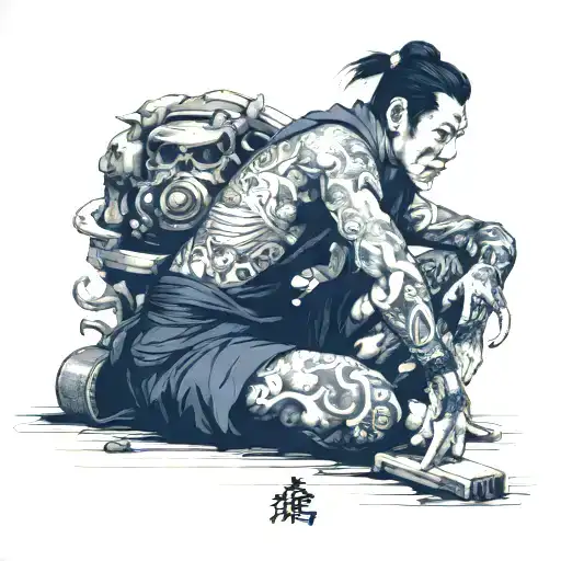 person dies and resurrects stronger than ever tattoo design idea